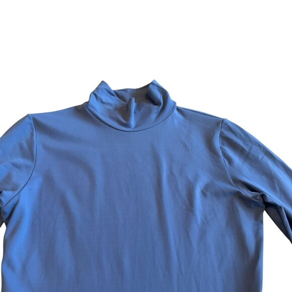 Susana Monaco Periwinkle Stretch Dress Mock Neck Long Sleeve Jersey Size Small - Picture 2 of 12